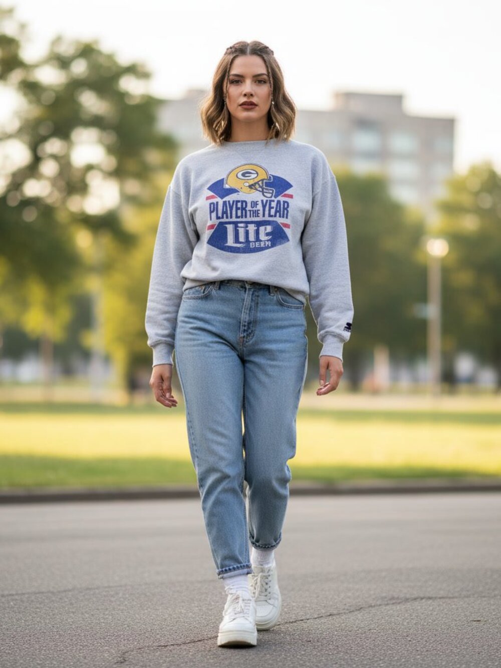 Vintage Starter Green Bay Packers Miller Lite Sweatshirt XL